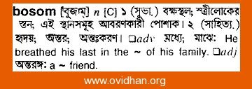 Meaning of bosom with pronunciation - English 2 Bangla / English Dictionary