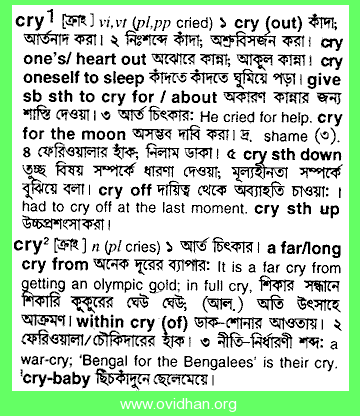 Meaning of tear with pronunciation - English 2 Bangla / English Dictionary