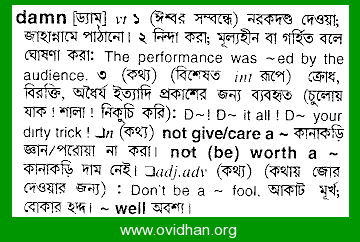 Bangla Meaning of Damn