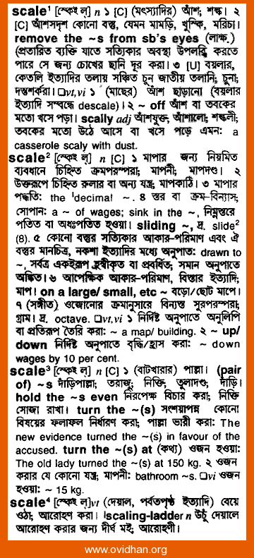 Meaning Of Scale With Pronunciation English 2 Bangla English