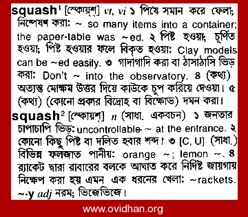 Bangla Meaning of Squash